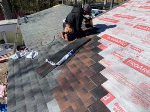 actual roofing replacement