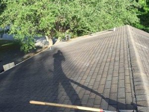 roofer shadow on roof